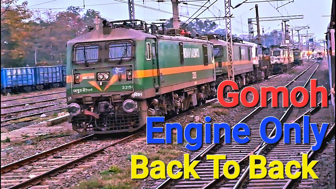 Back To Back Only Indian Railway Engines Beautiful View Form Jharkhand