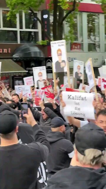 Hamburg, Germany: Rally for German Muslim Caliphate and Sharia Law across Europe. US next?