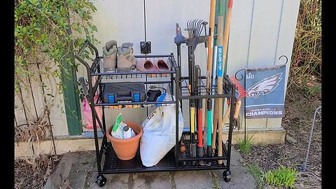 PLKOW Garden Tool Organizer with Wheels, Fits in my Shed