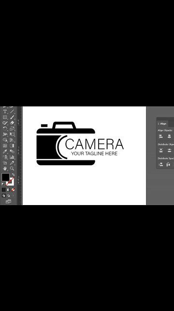 How to make a creative Camera Icon logo full tutorial visit my channel #logo #logodesign #logos