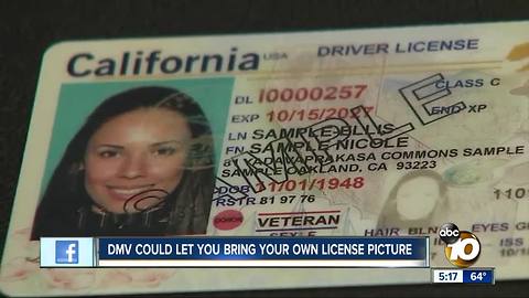 DMV could let you bring your own license picture