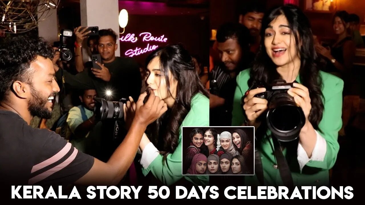 Adah Sharma Cut the Cake to Celebrate the Success of 50 Days of Kerala Story in Theatre 📸 🔥💃❤️