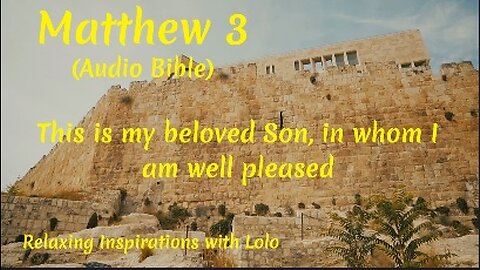 This is my beloved Son, in whom I am well pleased. The Gospel of Matthew Chapter 3