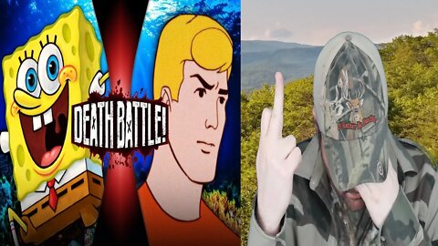 SpongeBob VS Aquaman (Nickelodeon VS Super Friends) - Death Battle! REACTION!!! (BBT)