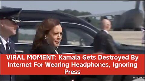 VIRAL MOMENT: Kamala Gets Destroyed By Internet For Wearing Headphones, Ignoring Press