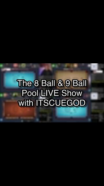 The 8 Ball & 9 Ball Pool LIVE Show with ITSCUEGOD