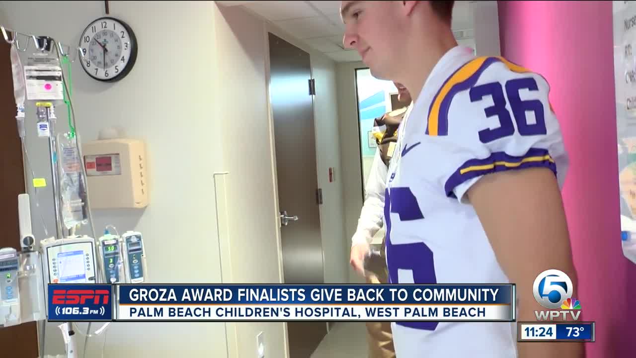 2018 Lou Groza Nominee's visit the Palm Beach Children's Hospital