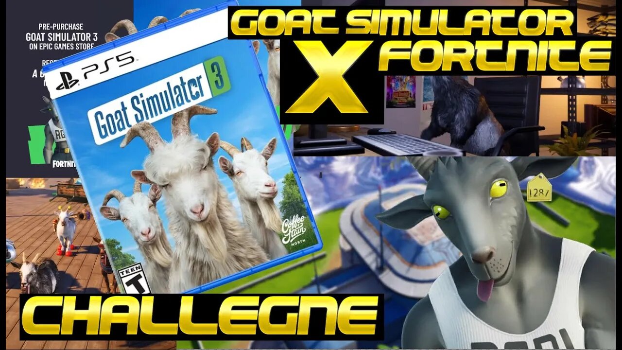 Goat Simulator X Fortnite : Grey Only : Challenge