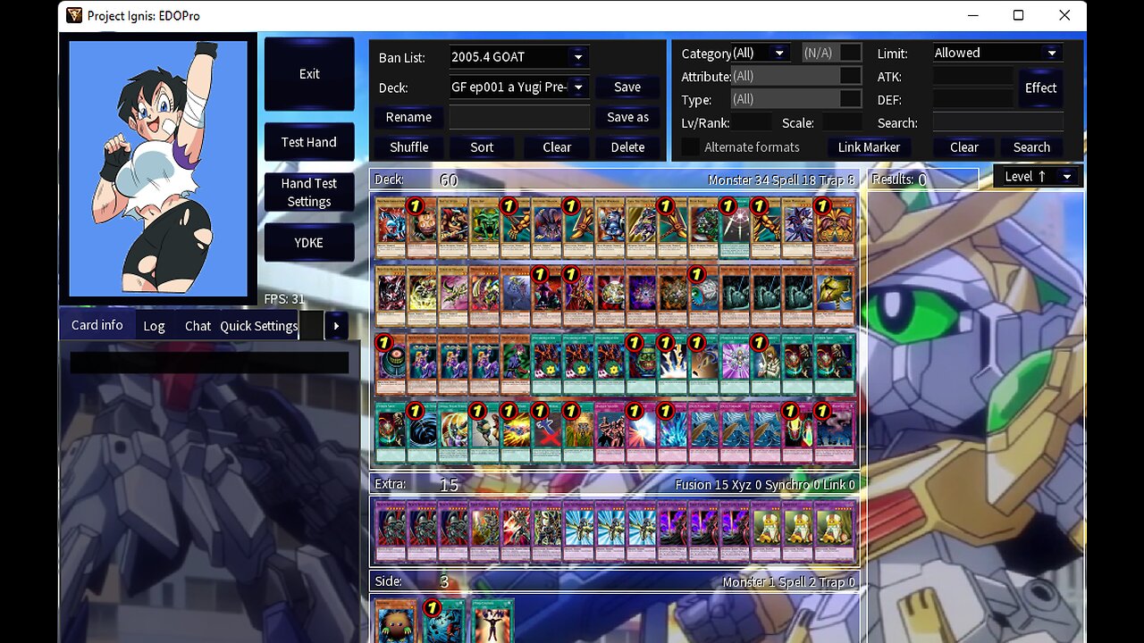 Yu-Gi-Oh Edopro deck testing with AIs