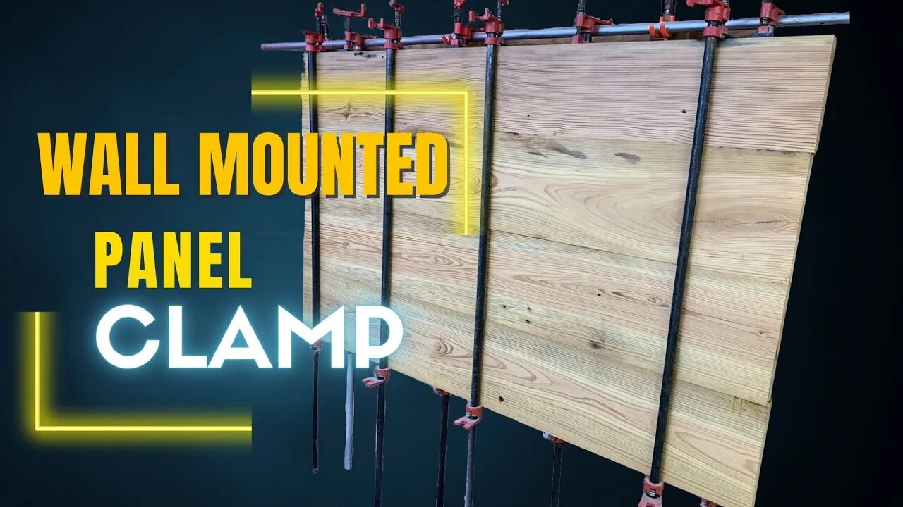 How I glue up 90% of my Projects VERTICALLY on the wall - Wall Mounted Panel Clamp.