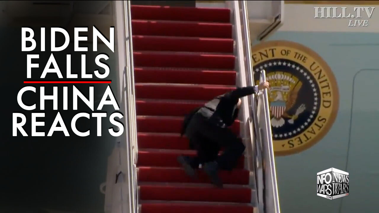 Watch Joe Biden Fall Down Three Times and China's Reaction