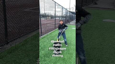 Avi getting work! #baseball #drills #littleleague #fundamentals #battingpractice #hits #coachlife