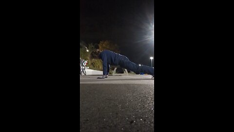 Doing spiderman pushups