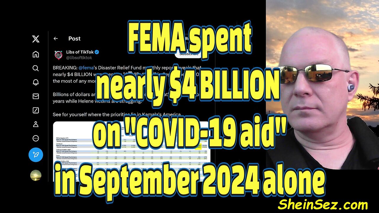 FEMA spent nearly $4 BILLION on "COVID-19 aid" in September 2024 alone-674