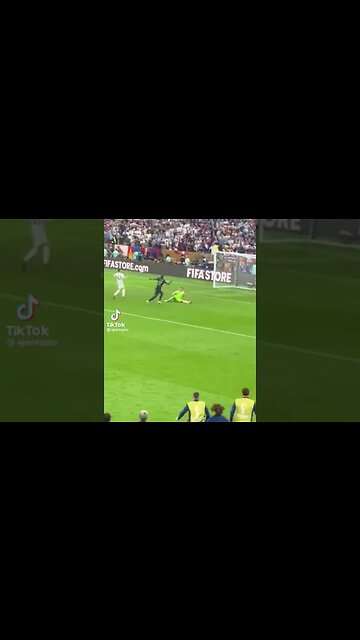 Arquero argentino haciendo una atajada en el último minuto de la prórroga - Argentina 3x3 Francia