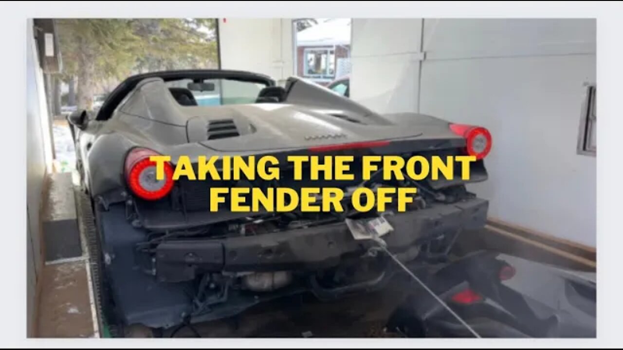 Taking front Fender off Ferrari 458 spider (part 3)