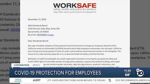 Push for more COVID-19 protection for employees