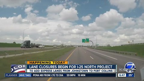 Work begins on I-25 North Express Lanes project