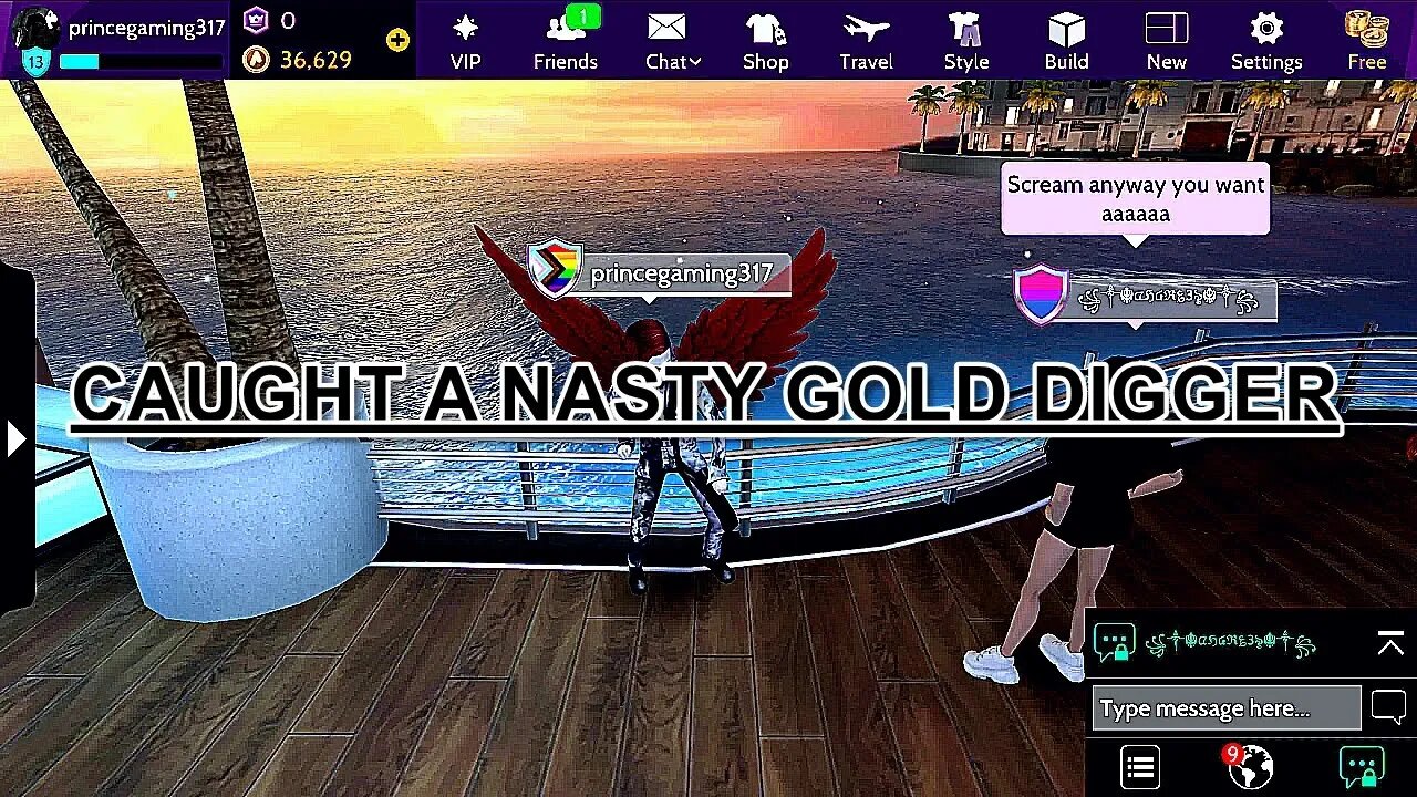 AVAKIN LIFE😍😍CAUGHT A NASTY GOLD DIGGER😍😍IN GAME PC#avakinlife