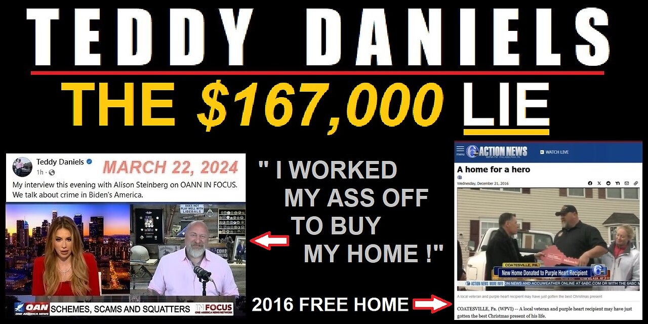 TEDDY DANIELS - President of VFAF SC / Veterans for Trump SC - The $167,000 LIE