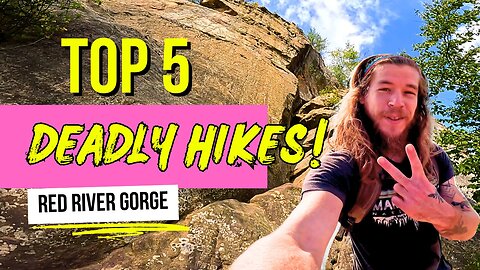 Most dangerous trails at Red River Gorge! #dangerous #barefoot #hiking