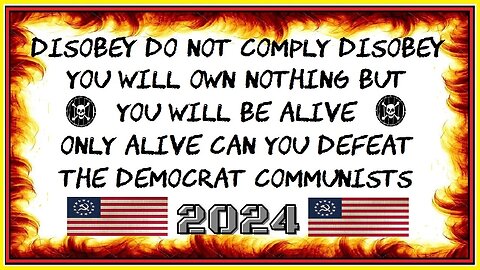 you will DIE if you comply with democrat communism in 2024