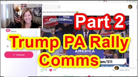 Trump PA Rally Comms - Q Music WWG1WGA, XI, FBI Demo, Grand Jury - AntiChrist 9-4-22 Part 2