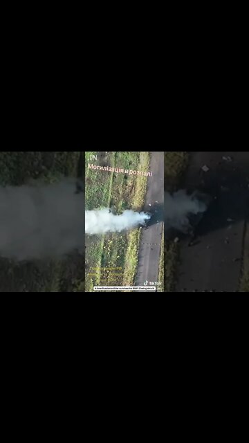 Russian armored personnel carrier blown up - single soldier survives #shorts