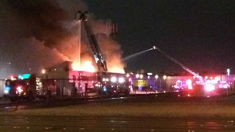 Firefighter injured in massive blaze near Spring Mountain, Jones