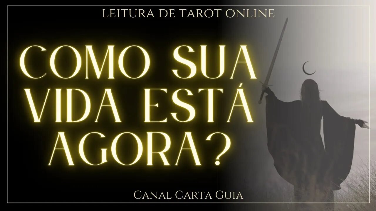 ✨️ SUA VIDA NO MOMENTO ✨️ ANÁLISE DA SUA VIDA NO PRESENTE COM O TAROT 🧐