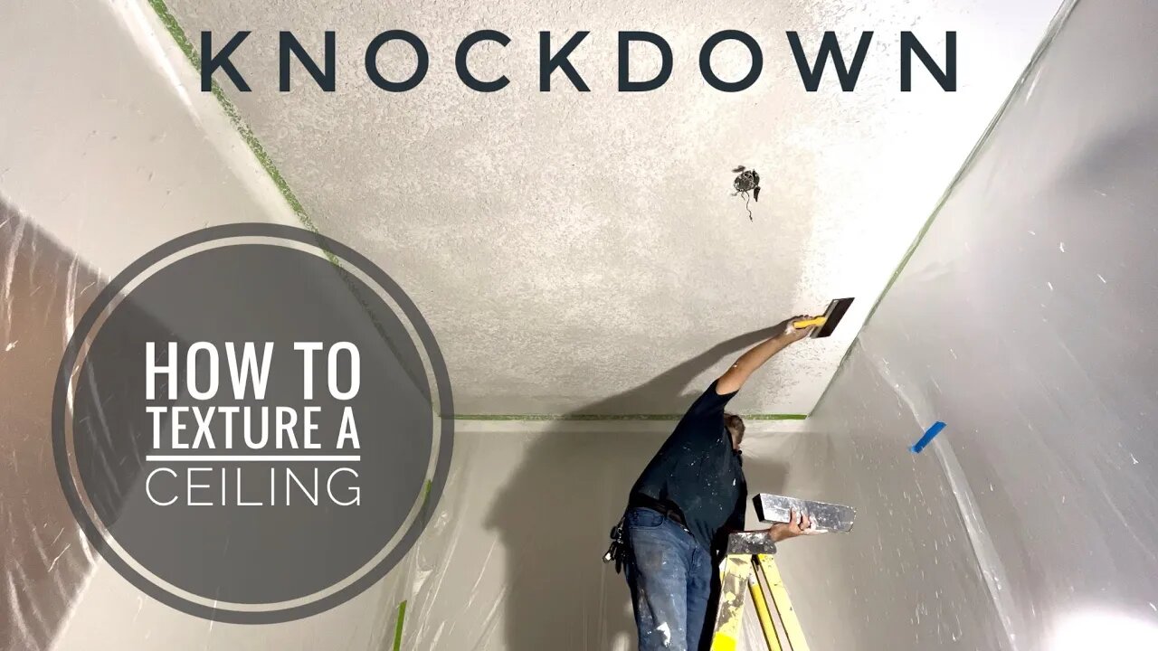 How to apply KNOCKDOWN texture on ceilings/walls #howto #diy