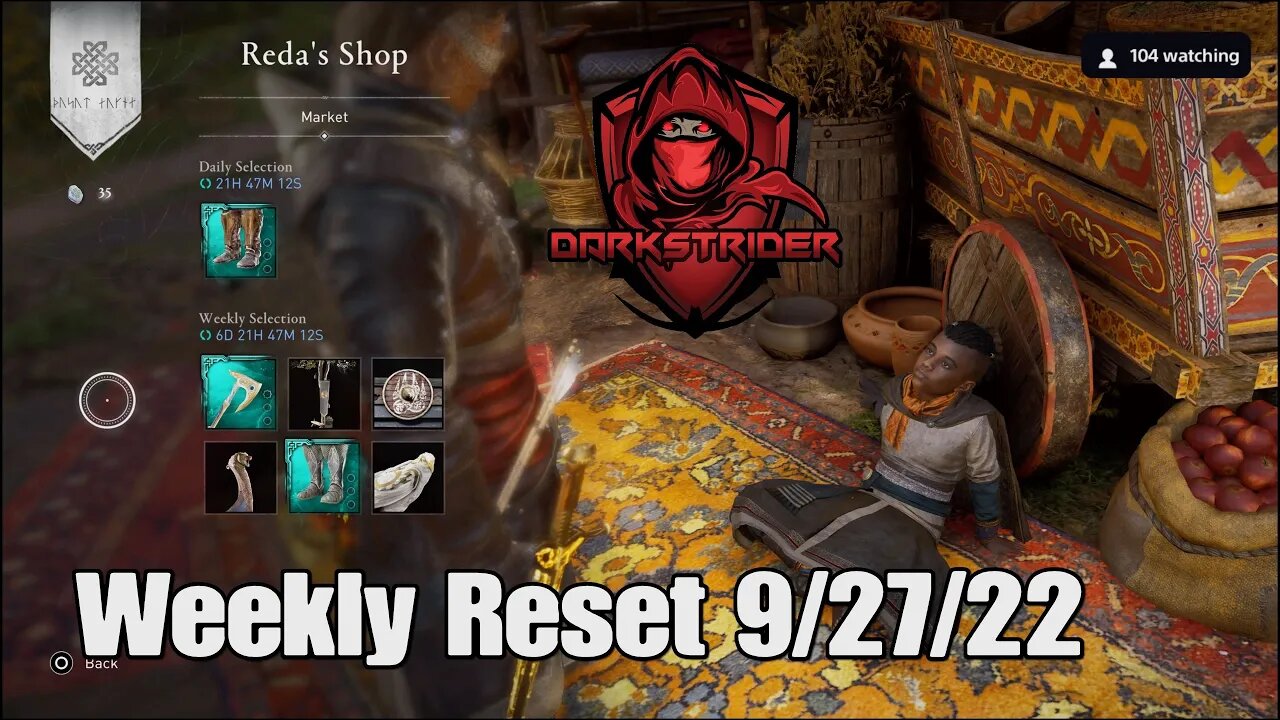 Assassin's Creed Valhalla- Weekly Reset 9/27/22