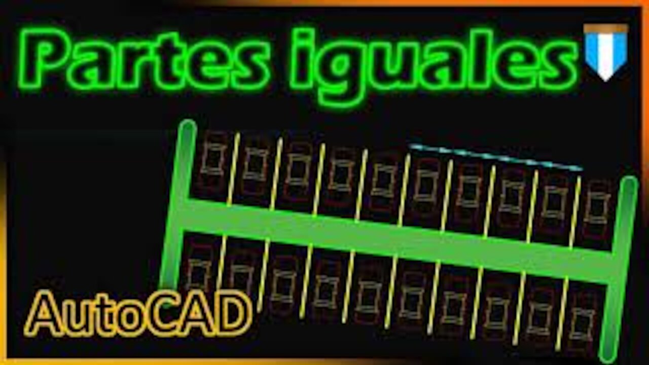 Y que tal dividir objetos en partes iguales AUTOCAD