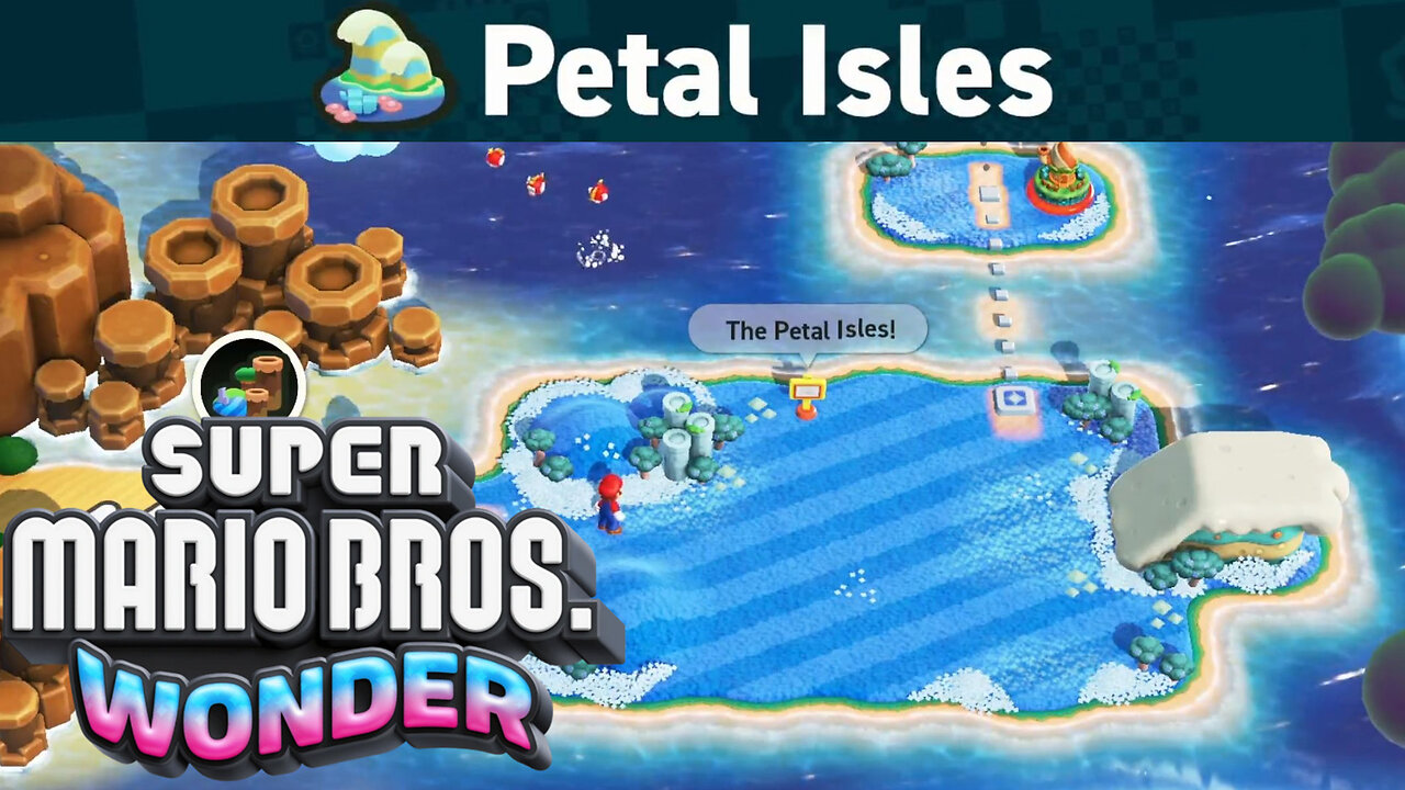 Timestamped QUICK EASY World 7 Secret Exits Coins and Wonder Flowers Mario Petal Isles guide