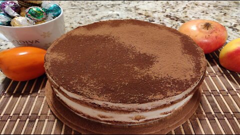 Make Tiramisu With Lady Finger Cookies & Chiffon Cake Step By Step. Multi-Flavor Cake Soft & Tasty