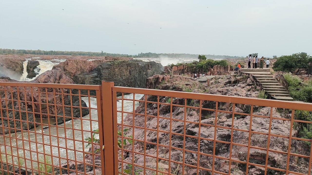 Ken river over #volcano crator at #Raneh water Fall Khajuraho