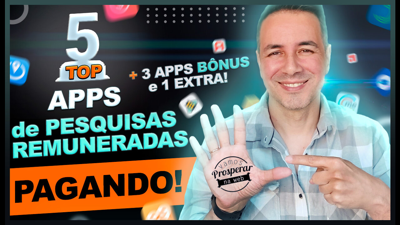 TOP 5 MELHORES APPS PRA GANHAR DINHEIRO VIA PAYPAL OU PIX COM PESQUISAS NO CELULAR + 4 TOP APPS!