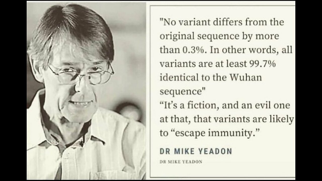 ex-Pfizer scientist Michael Yeadon Exposes the truth about the covid-19 injection