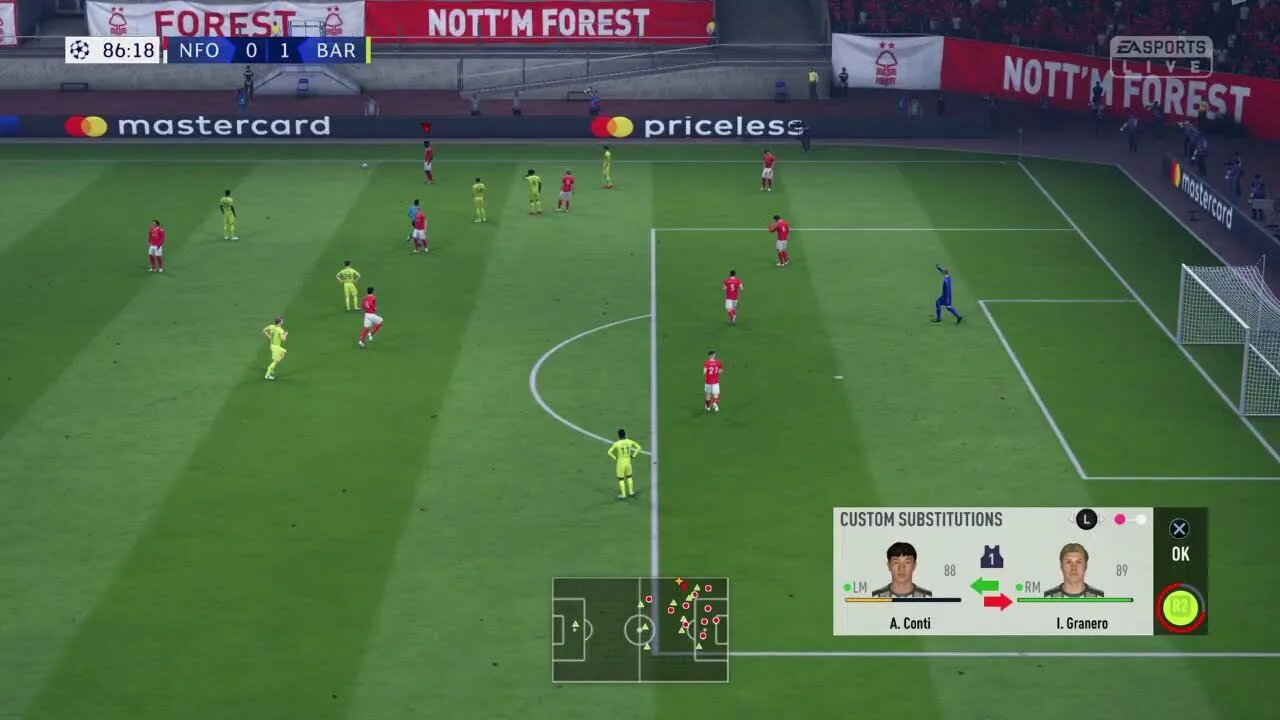 Nottingham Forest 2030-2031 UEFA Champions League Group Play Match 2 VS Barcelona (0-1-0)