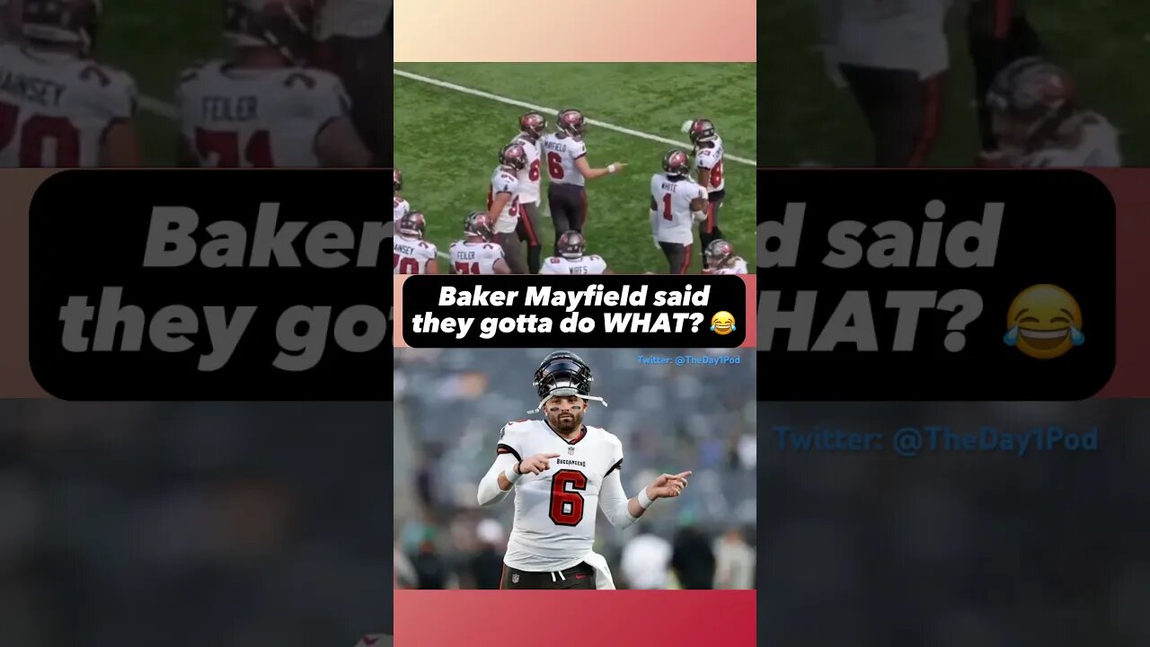 BAKER MAYFIELD WITH A PAUSE MOMENT AFTER A TAMPA BAY BUCS WIN OVER THE VIKINGS😂🤣 #nfl #shorts #fyp