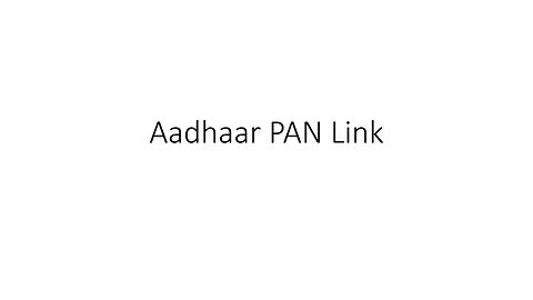 Aadhaar PAN Link