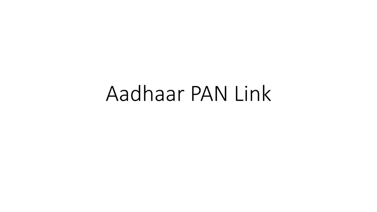 Aadhaar PAN Link