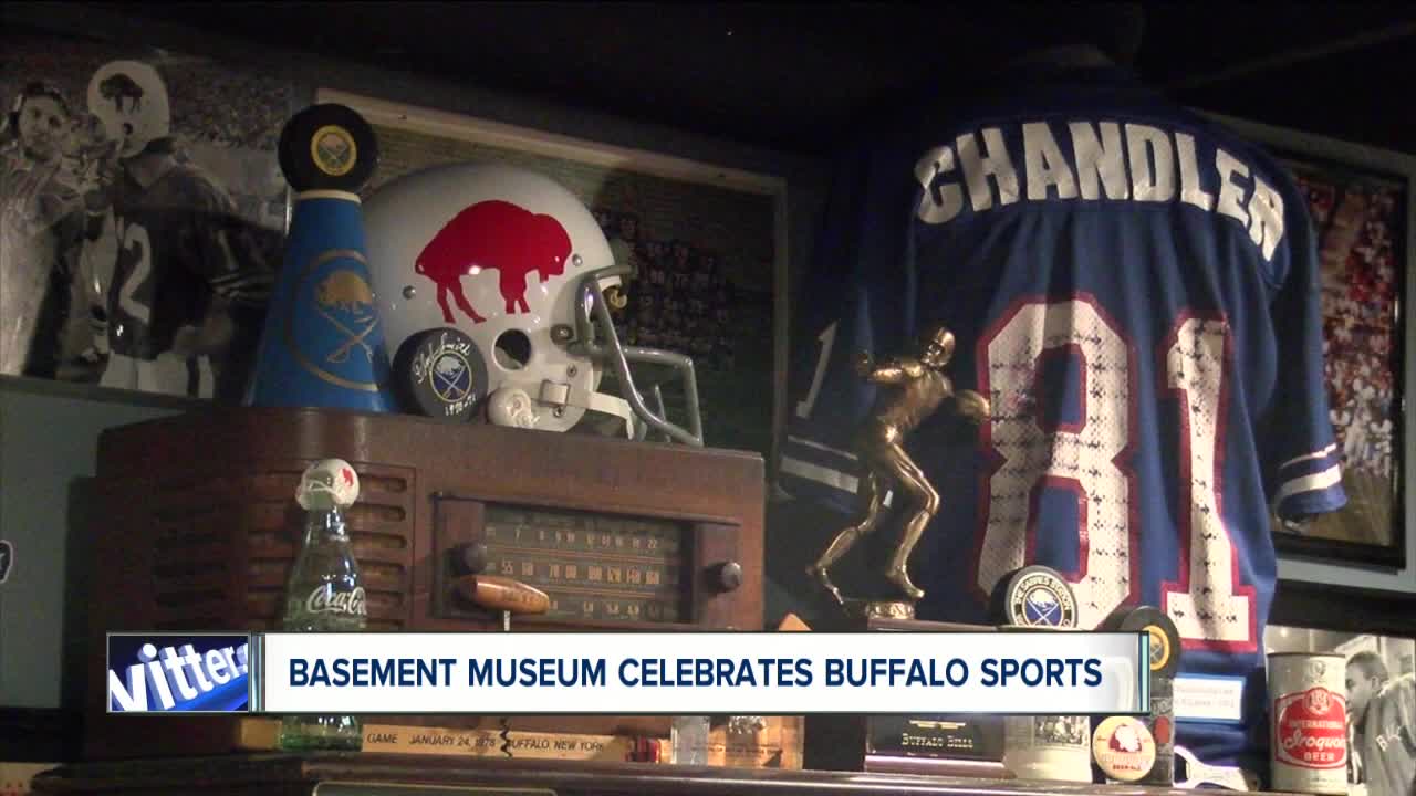 A Grand Island man has an entire museum of Buffalo sports memorabilia in his basement