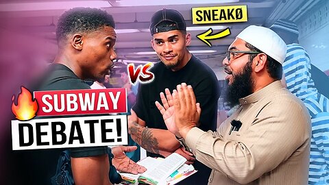 😱🔥EXCITING DEBATE!! SNEAKÖ & Shaykh Uthman Takes on NY Street Preacher! Part 1