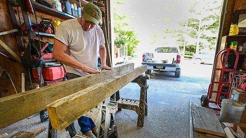 Old Oak barn wood turned in to a $2,000 bathroom Vanity Time-lapse. No music No talking