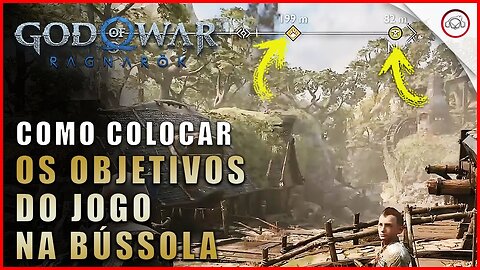 God of war Ragnarok, Como colocar os objetivos do jogo no ecrã na bússola | Super dica