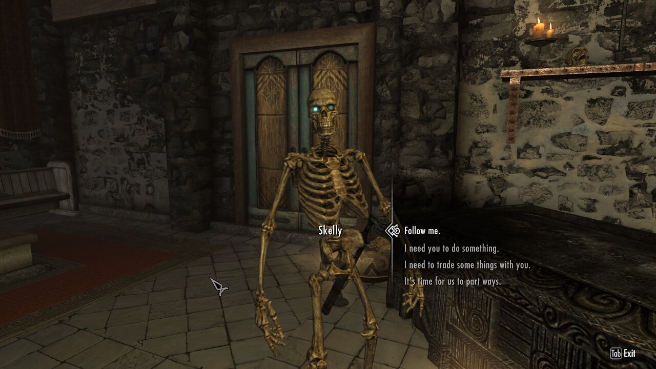 Skelly Skeleton Follower for Skyrim Special Edition