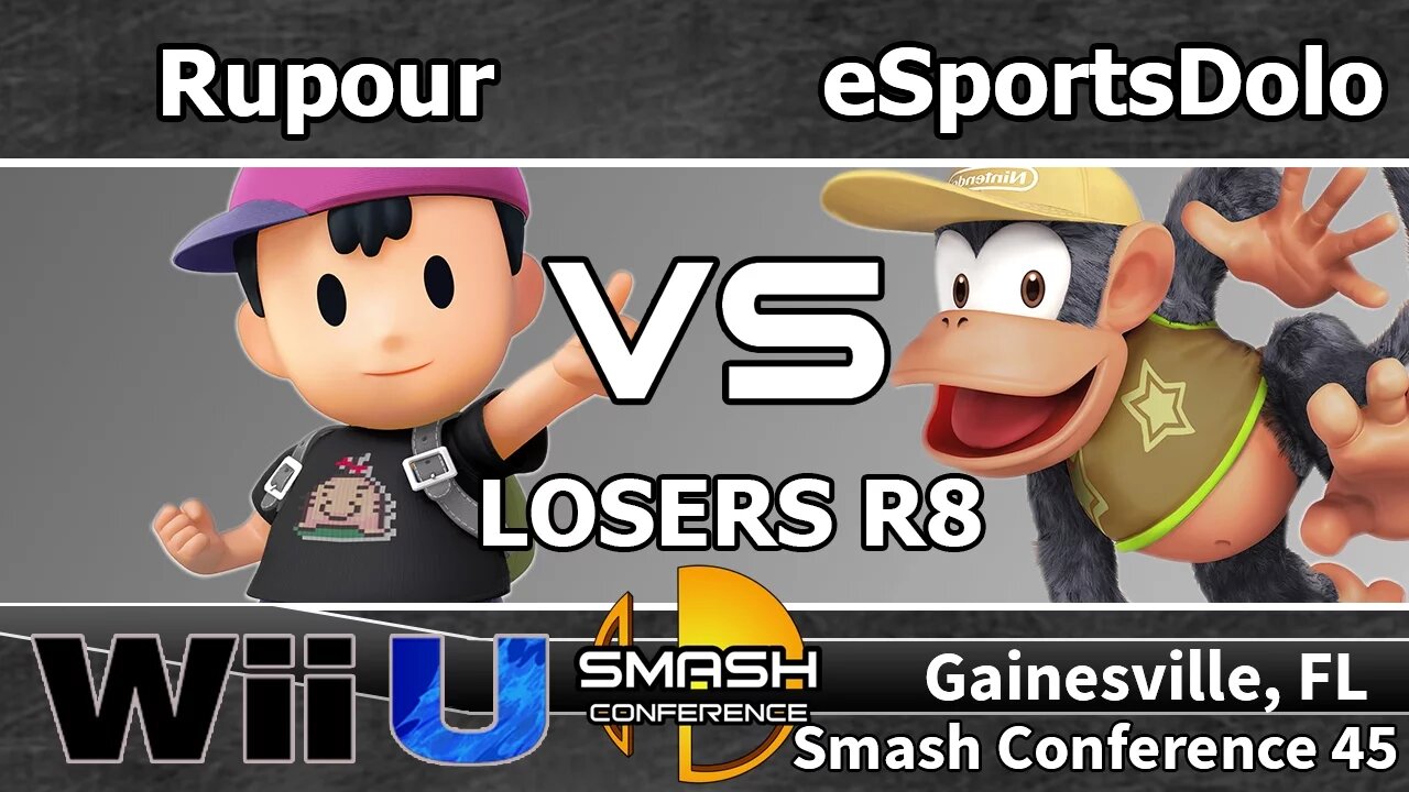 Rupour (Ness) vs. eSportsDolo (Diddy) - SSB4 Losers R8 - SC45