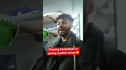 Playing in BANNED SPRING LOADED SHOES😮