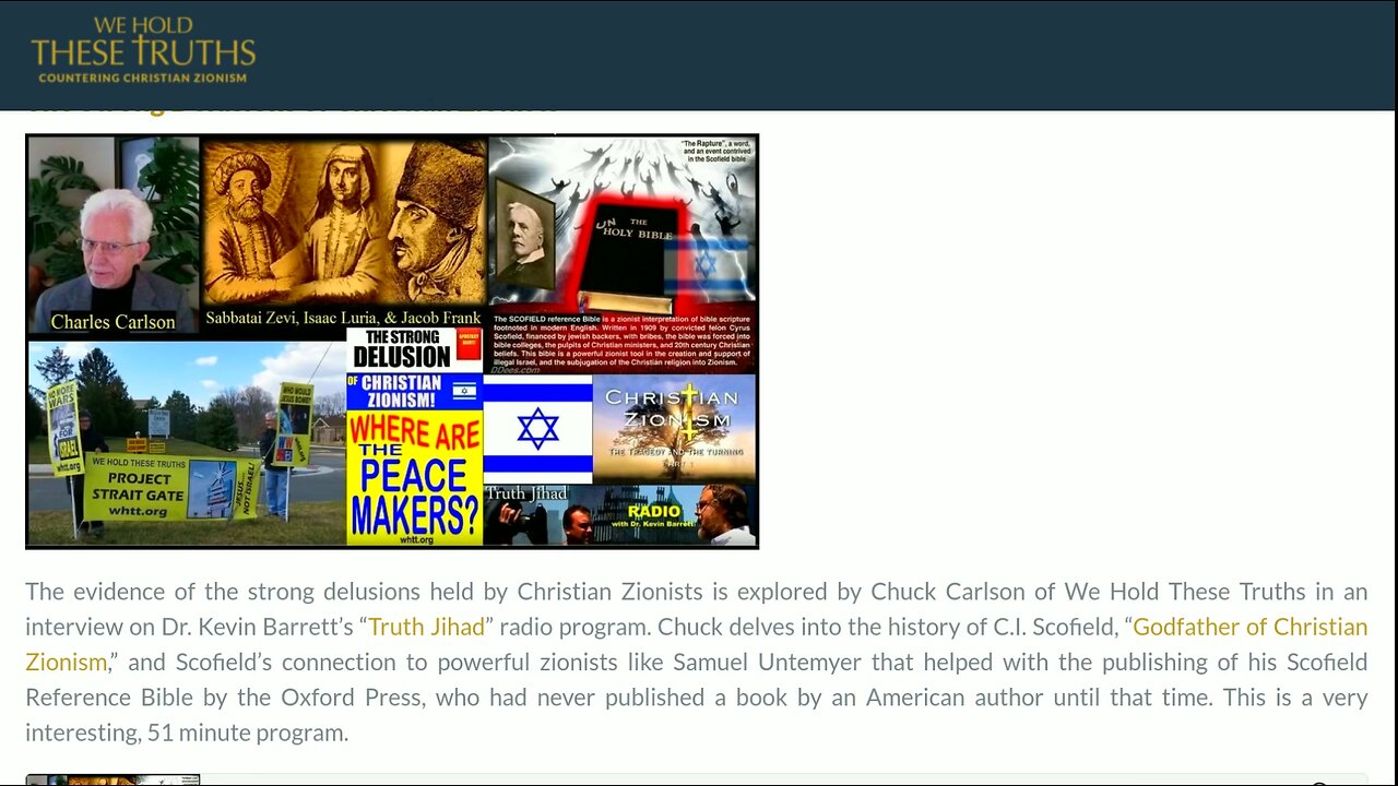 The Strong Delusions of Christian Zionists